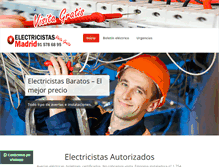 Tablet Screenshot of electricistasmadrid.eu